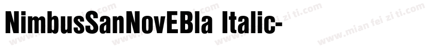 NimbusSanNovEBla Italic字体转换